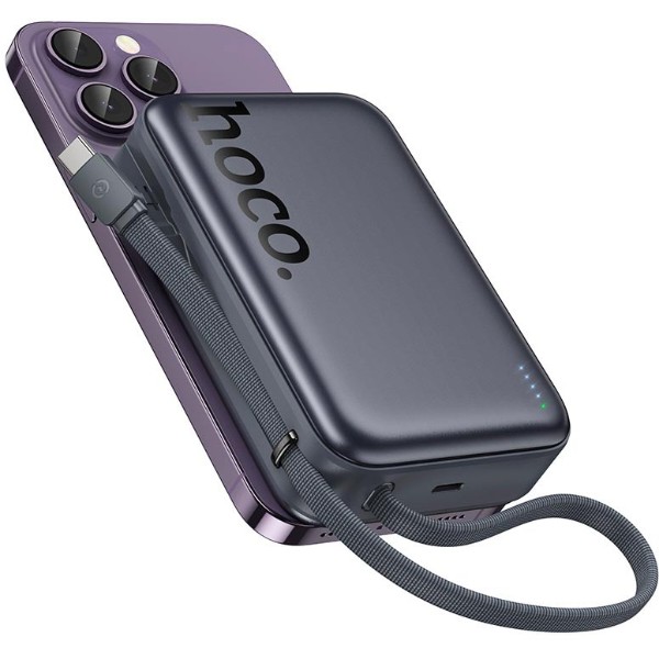 Фото - Батарея мобильная HOCO Q44A Origen Dual PD45W Magnetic с кабелем Type-C 20000 mAh Metal Gray (715653)